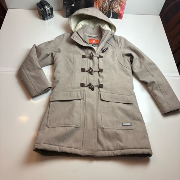 Merrell Tan Toggle Trench Coat - Picture 1 of 8